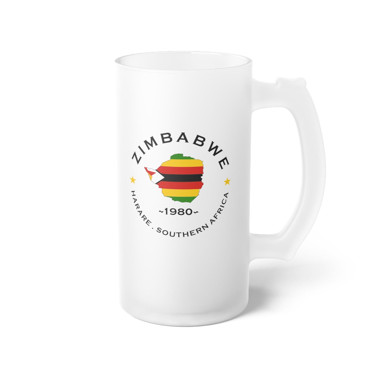 Zimbabwe Frosted Glass Beer Mug