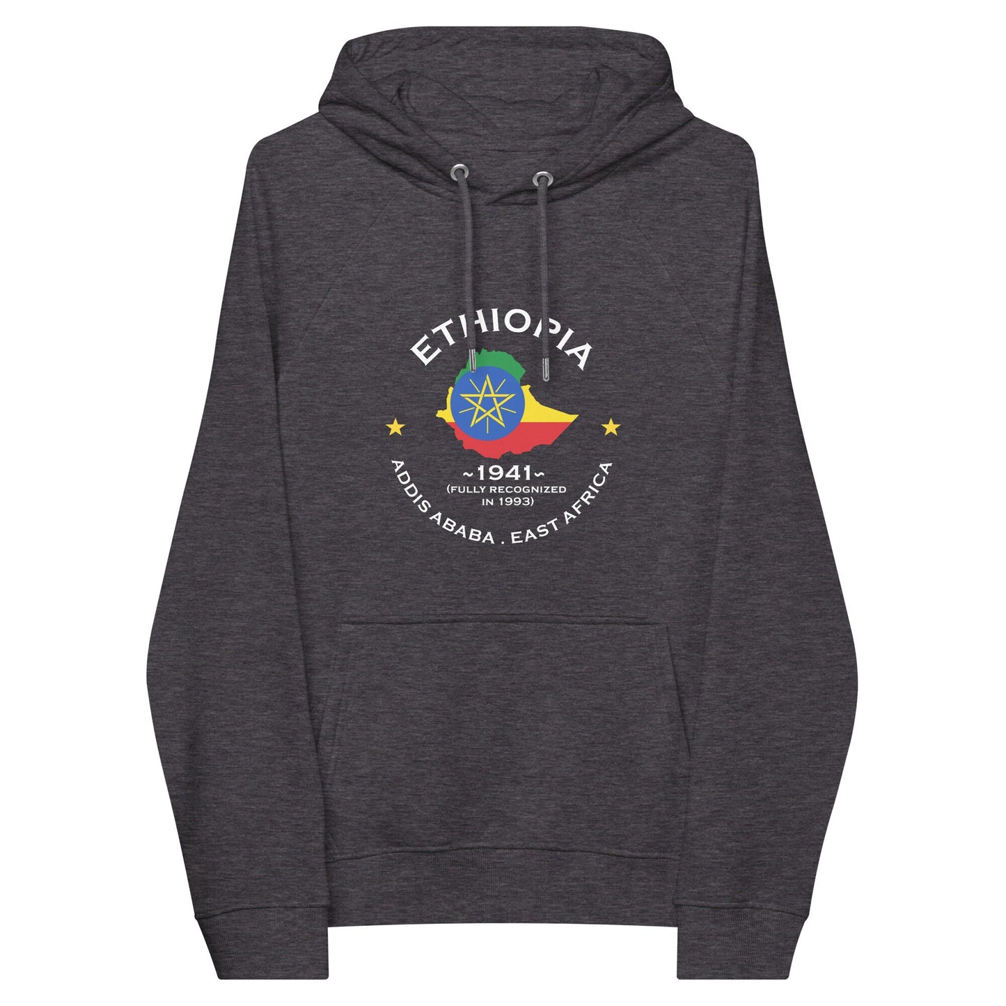 Ethiopian Unisex eco raglan hoodie