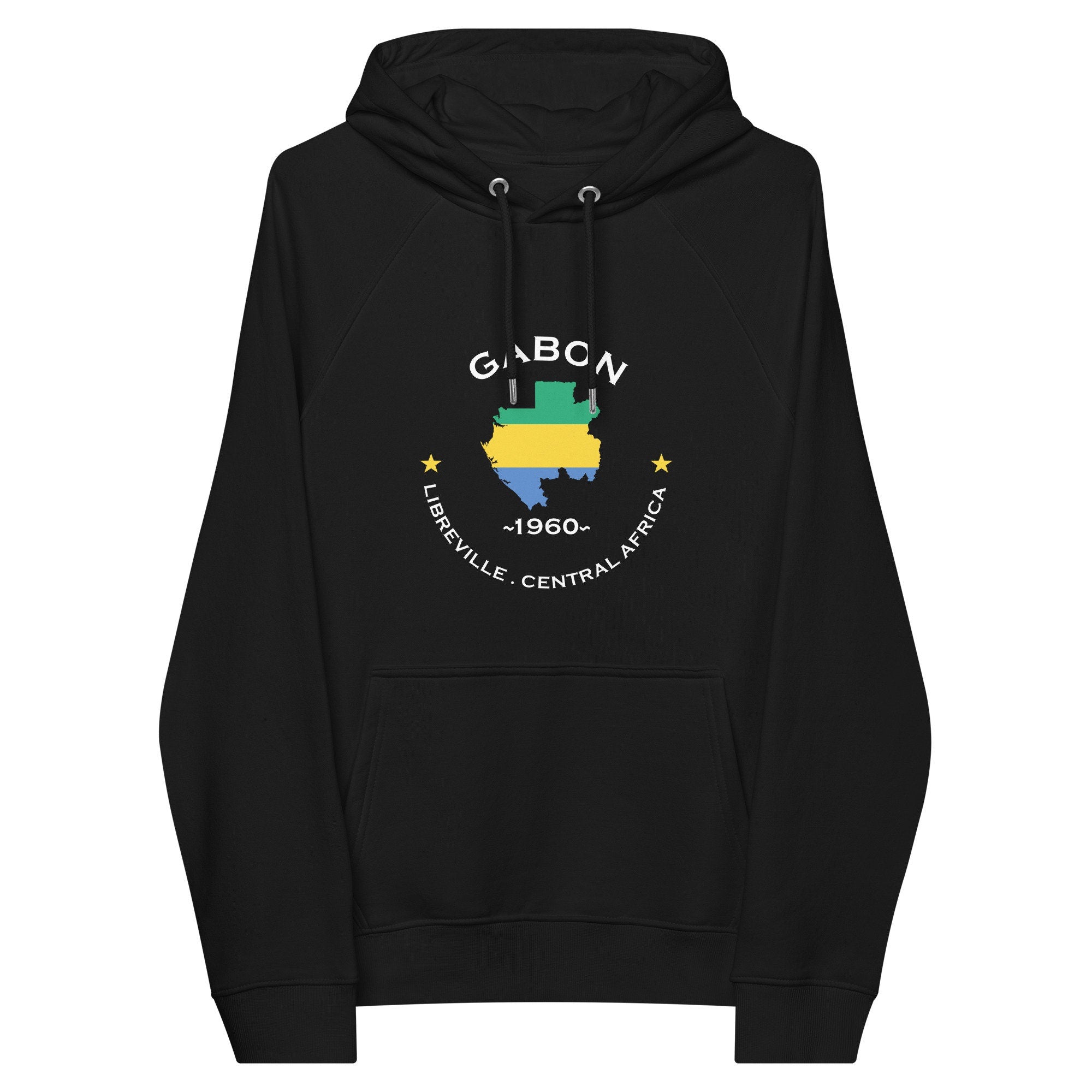 Gabonese Unisex eco raglan hoodie