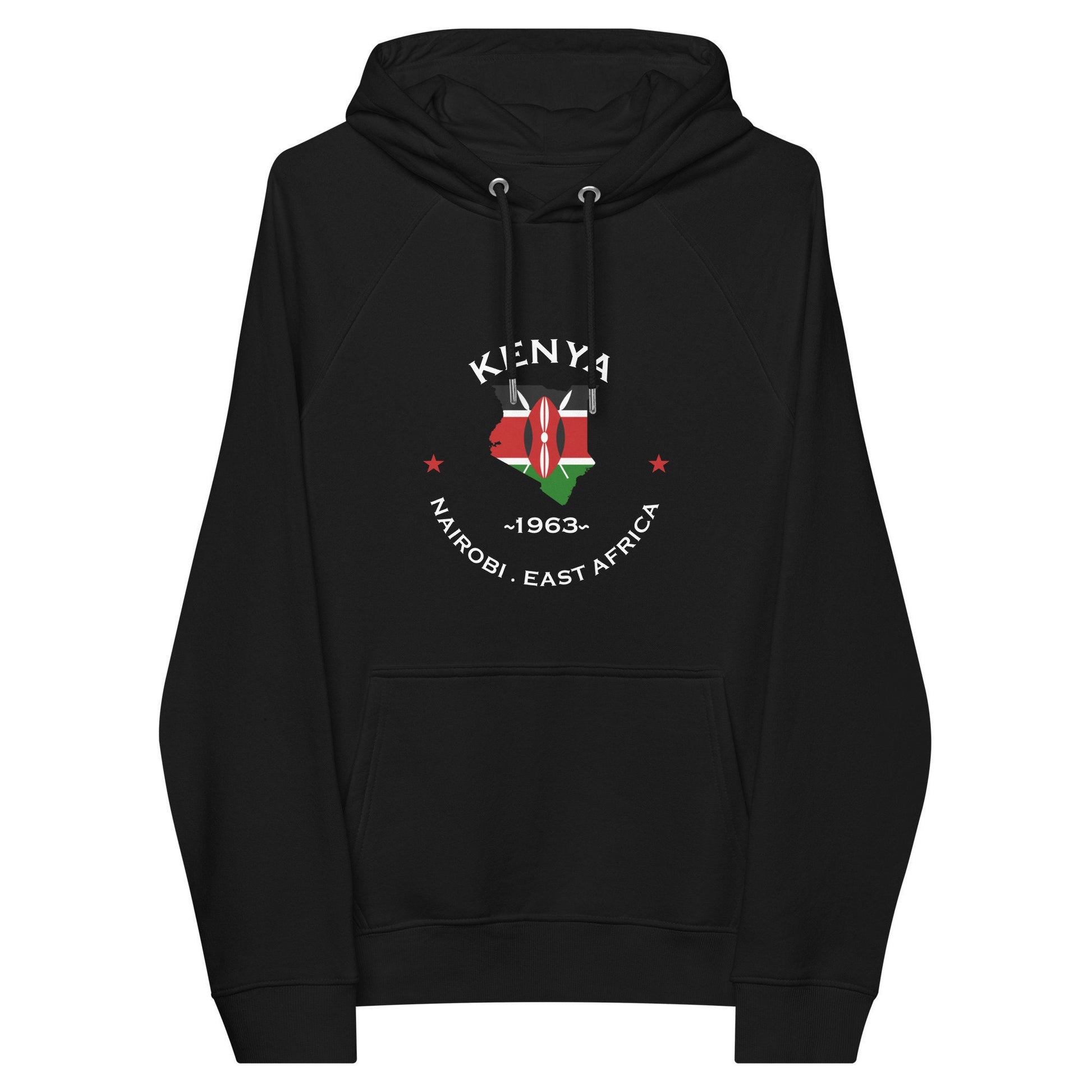 Kenyan Unisex eco raglan hoodie