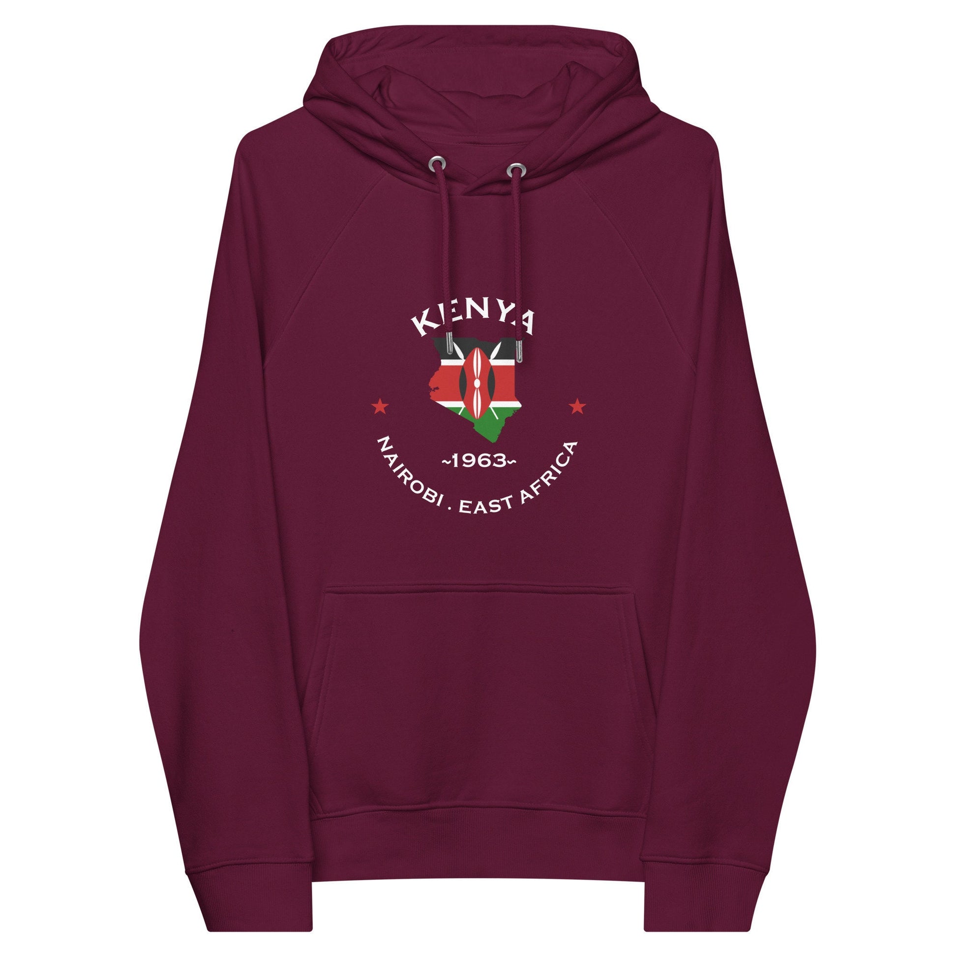 Kenyan Unisex eco raglan hoodie