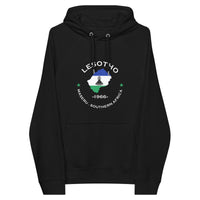 Lesothoan Unisex eco raglan hoodie