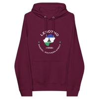 Lesothoan Unisex eco raglan hoodie