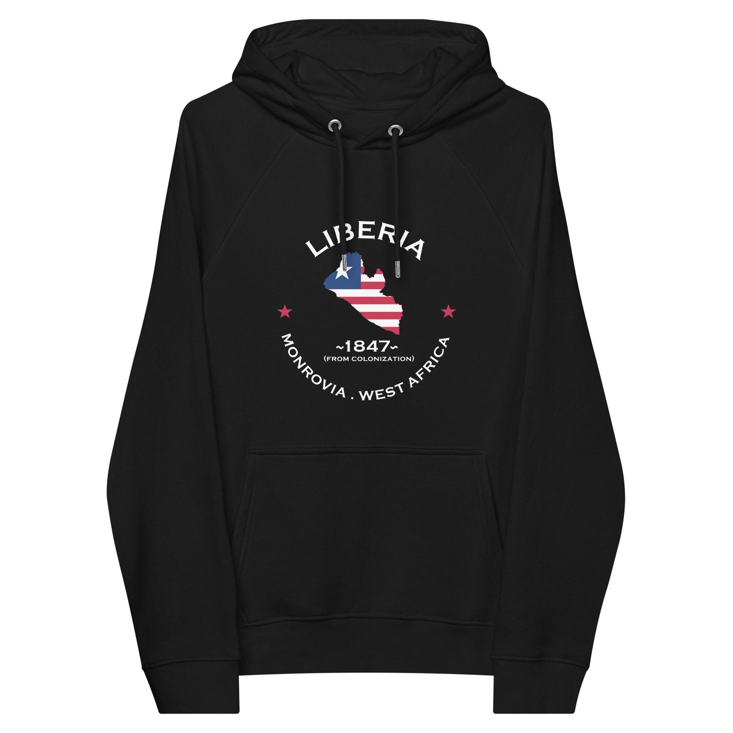 Liberian Unisex eco raglan hoodie