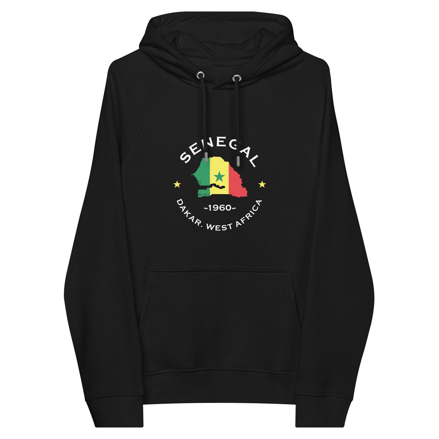 Senegalese Unisex eco raglan hoodie