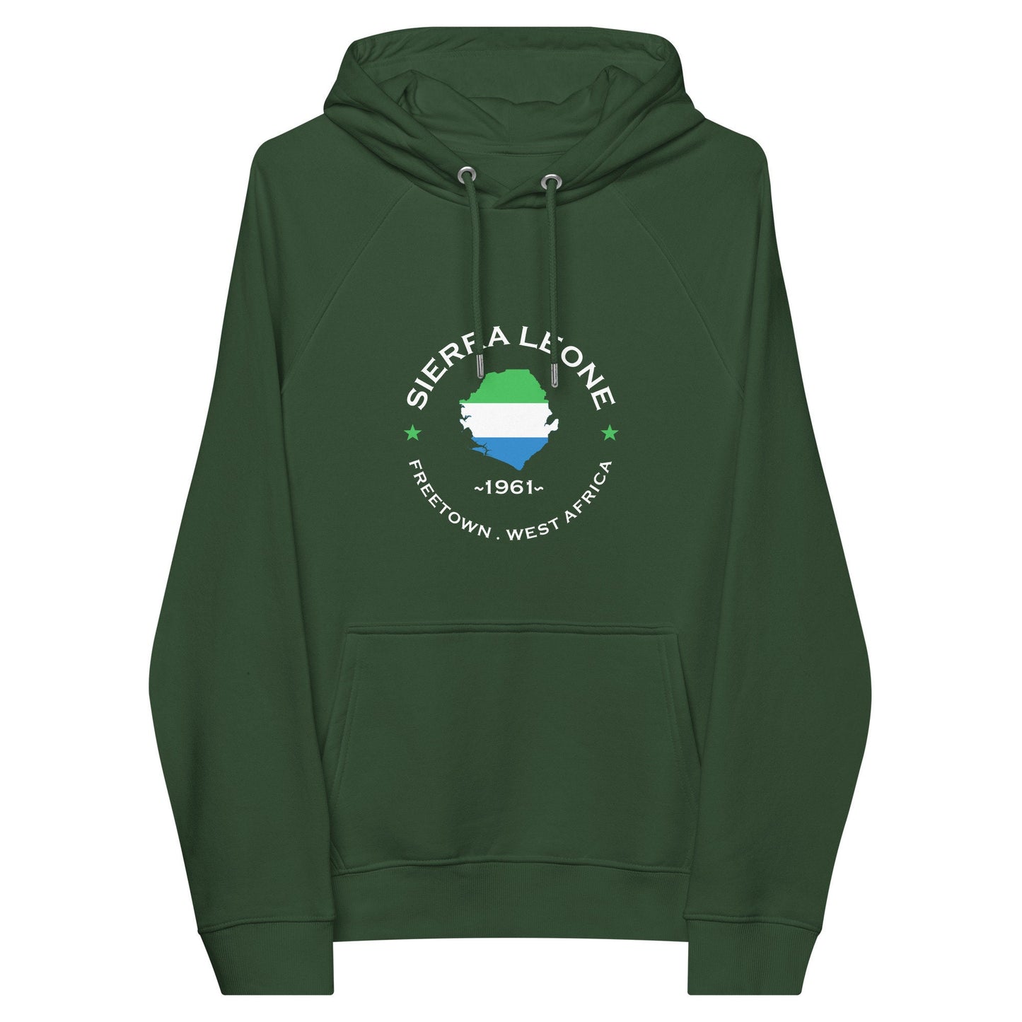 Sierra Leone Unisex eco raglan hoodie