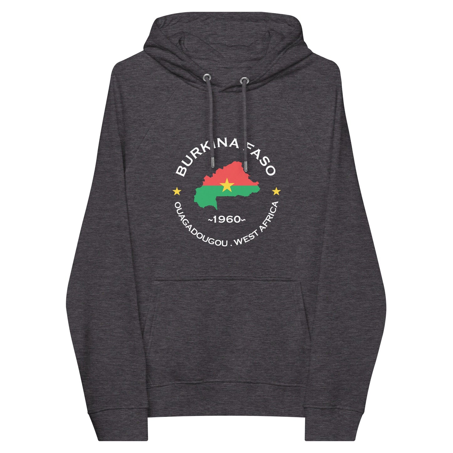 Burkina Faso Unisex eco raglan hoodie