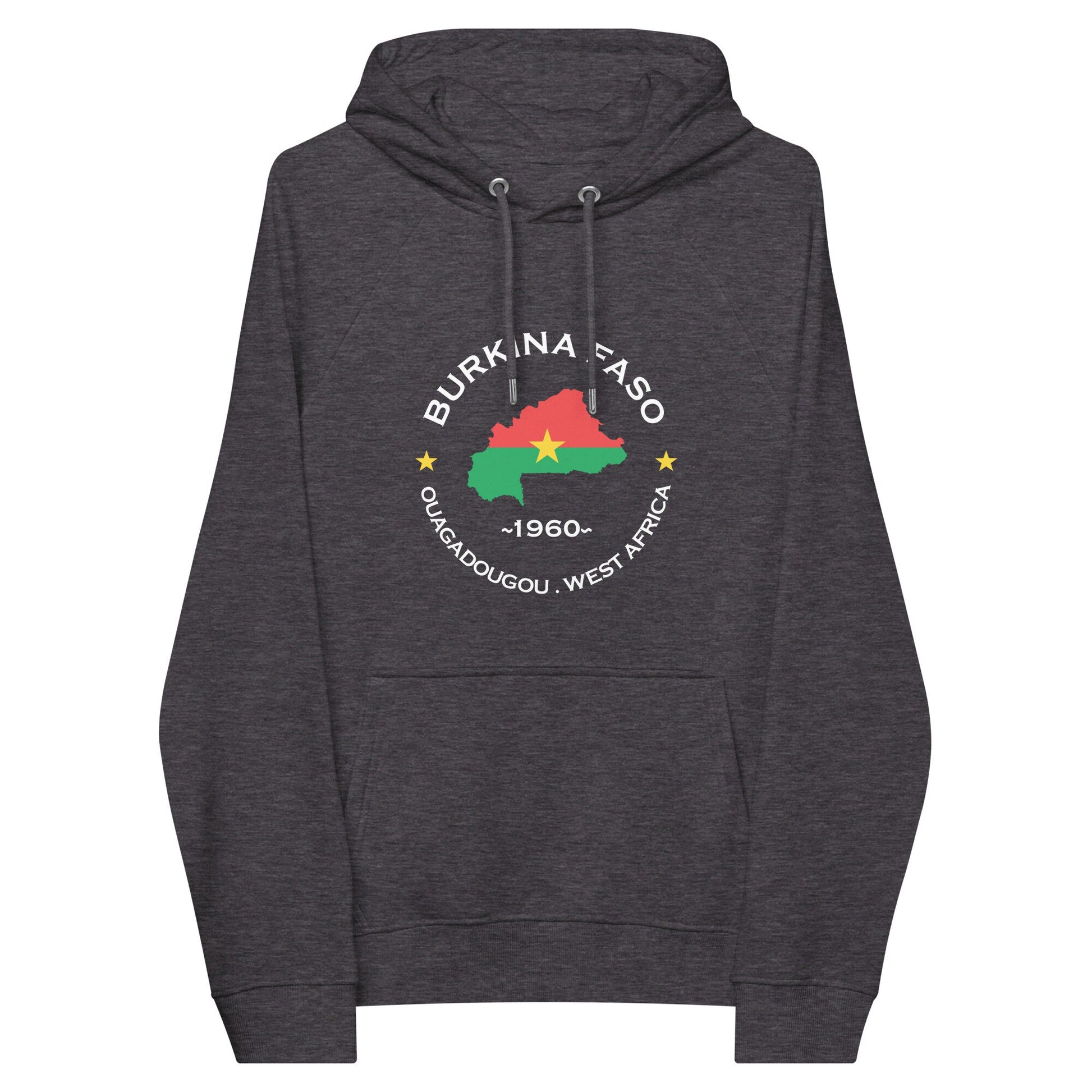 Burkina Faso Unisex eco raglan hoodie