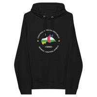 Central African Republic Unisex eco raglan hoodie