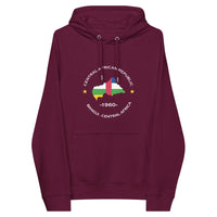 Central African Republic Unisex eco raglan hoodie