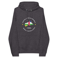 Central African Republic Unisex eco raglan hoodie