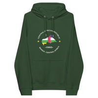 Central African Republic Unisex eco raglan hoodie