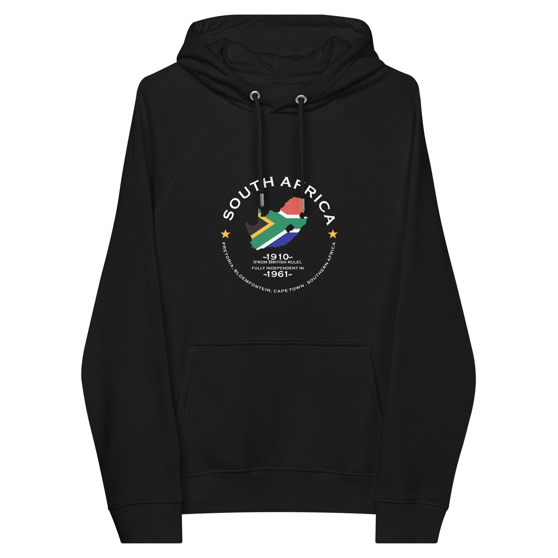 South African Unisex eco raglan hoodie