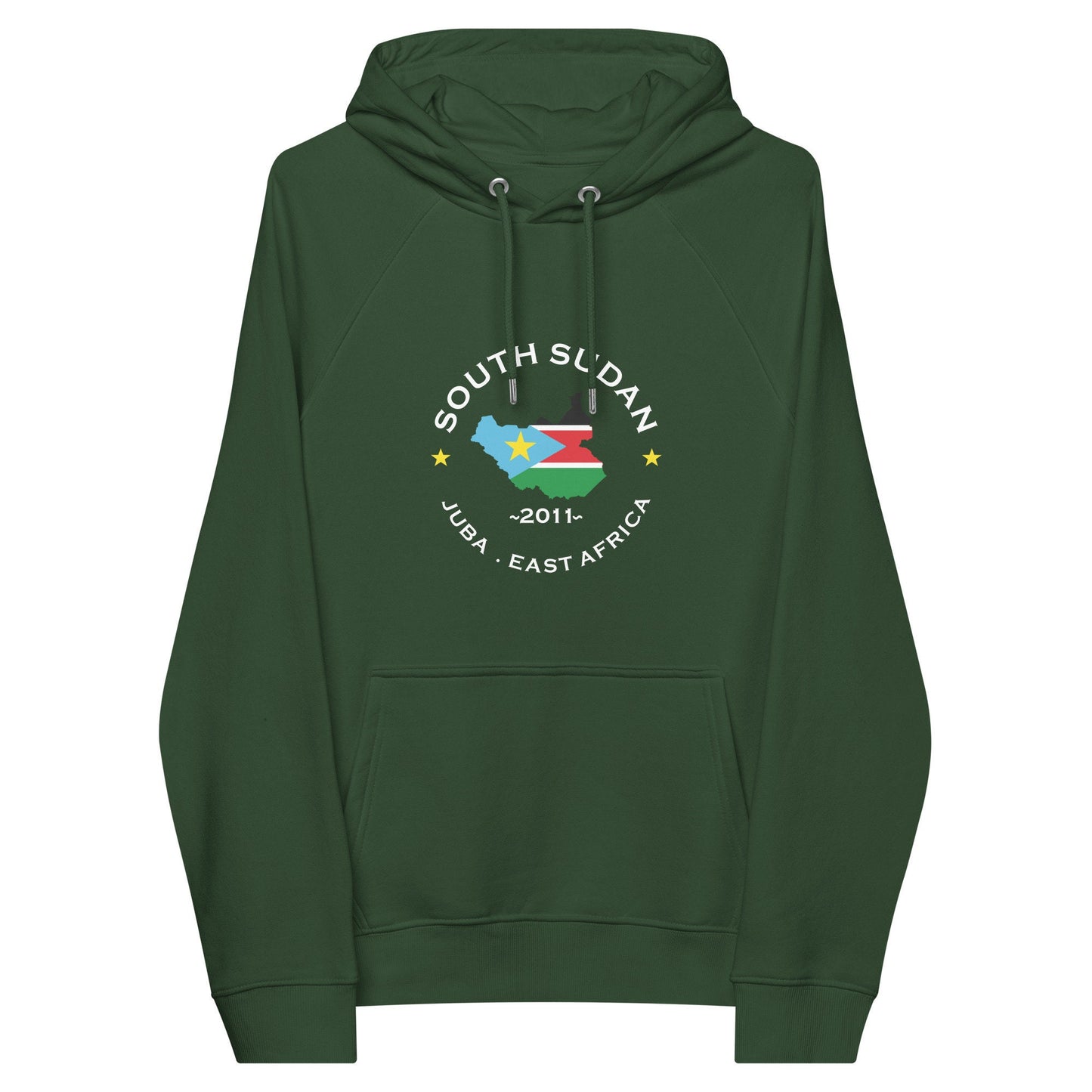 South Sudanese Unisex eco raglan hoodie