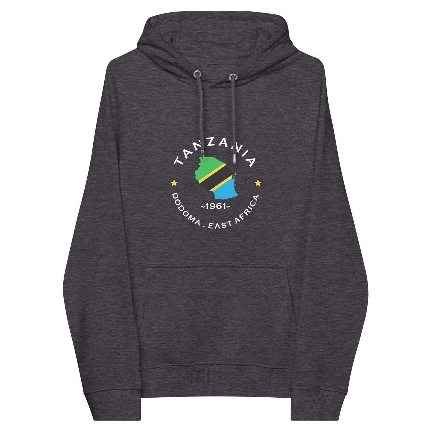 Tanzanian Unisex eco raglan hoodie