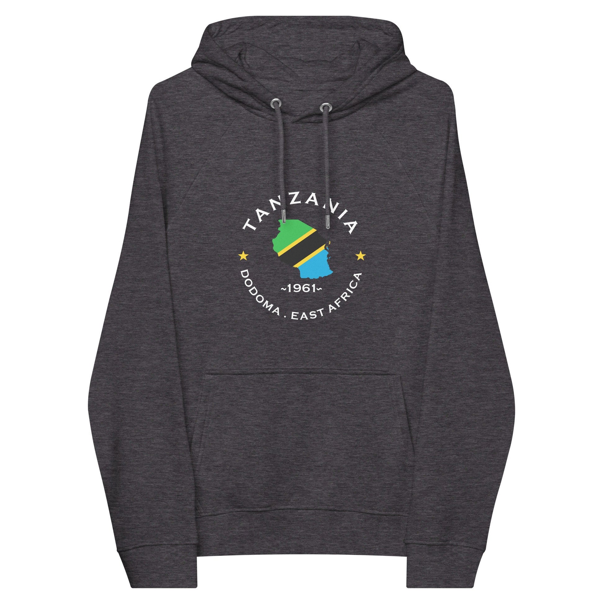 Tanzanian Unisex eco raglan hoodie