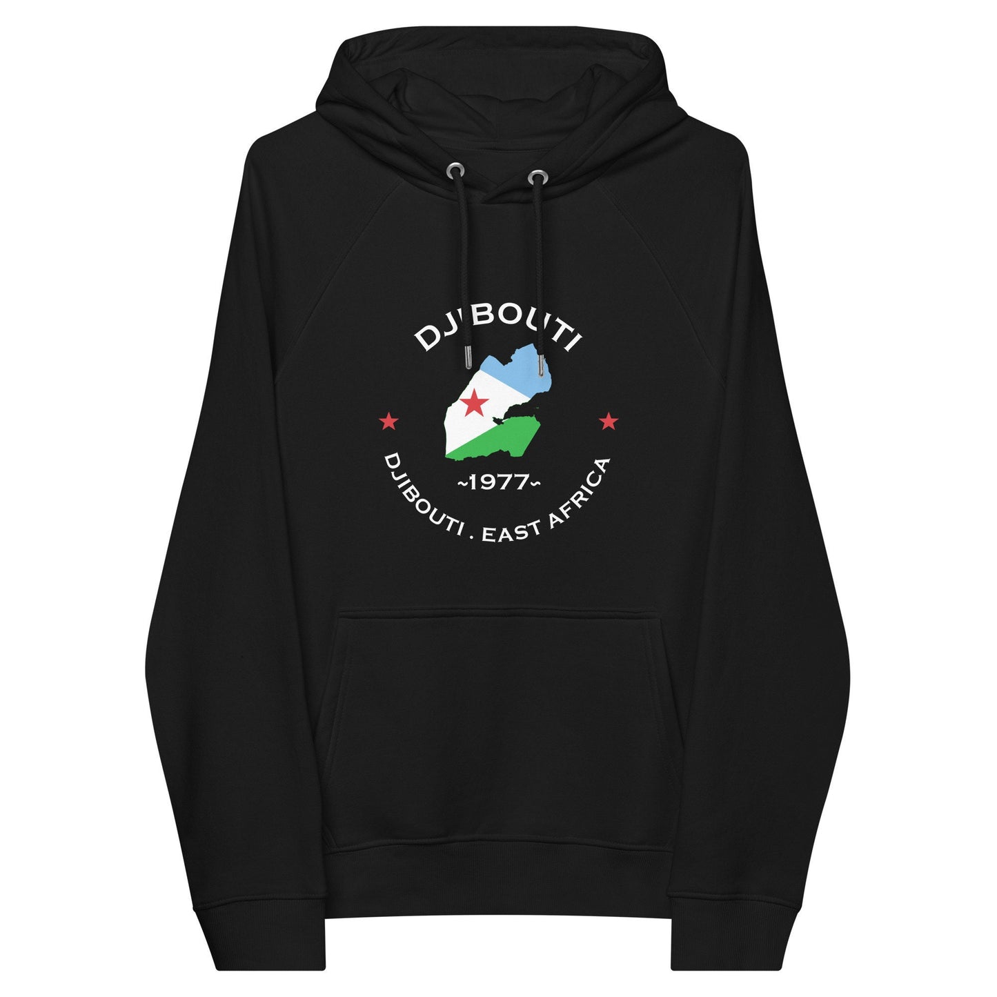 Djibouti Unisex eco raglan hoodie