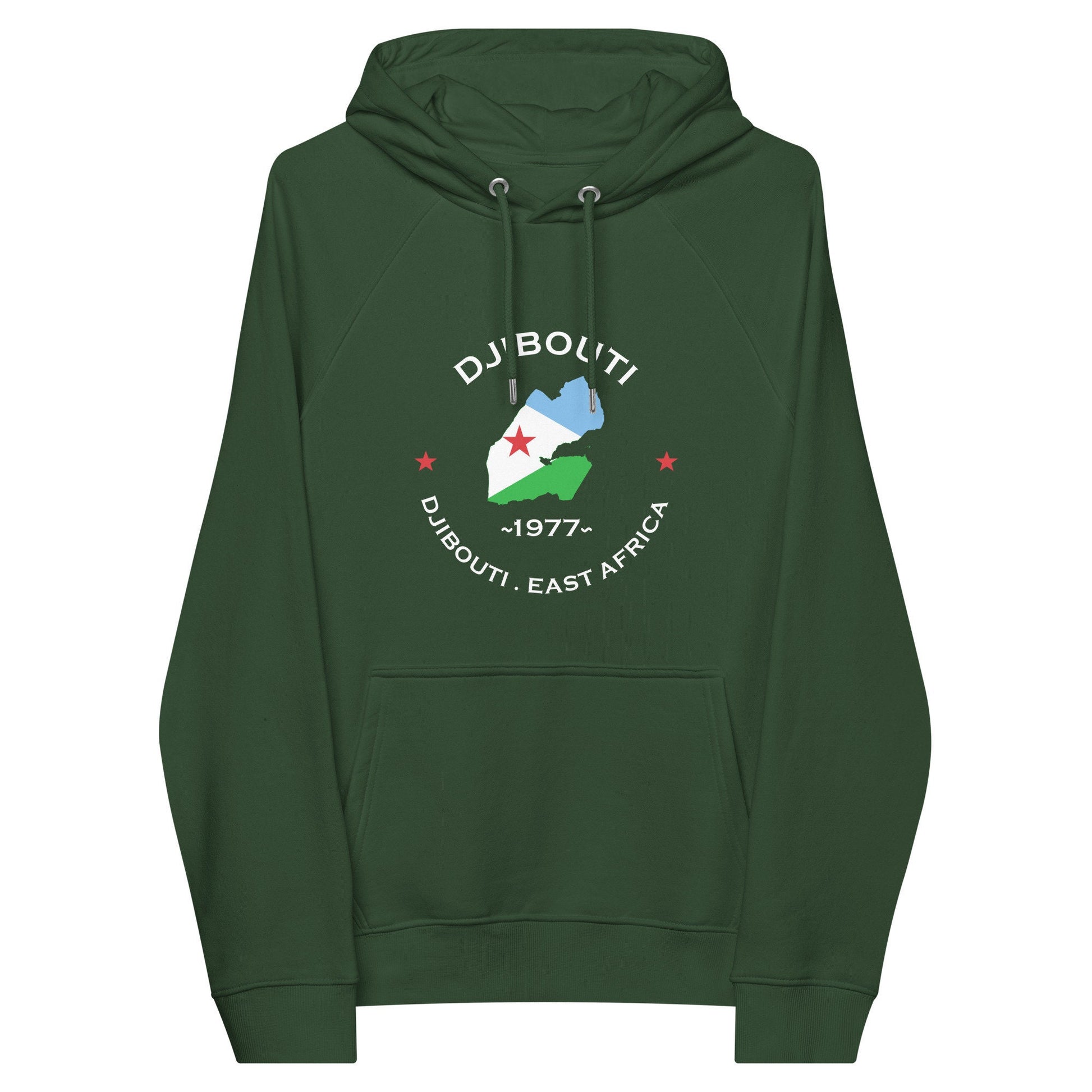 Djibouti Unisex eco raglan hoodie