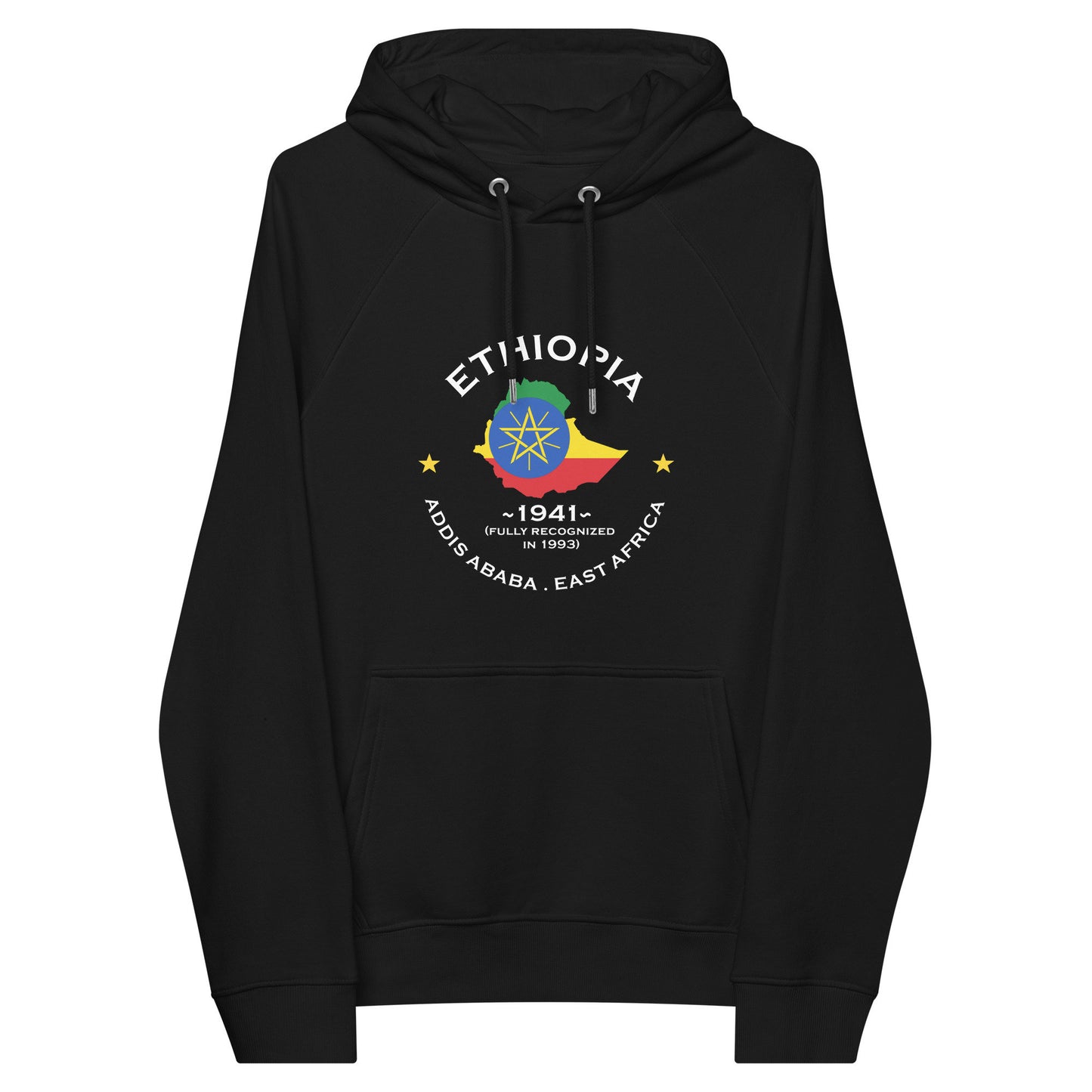 Ethiopian Unisex eco raglan hoodie