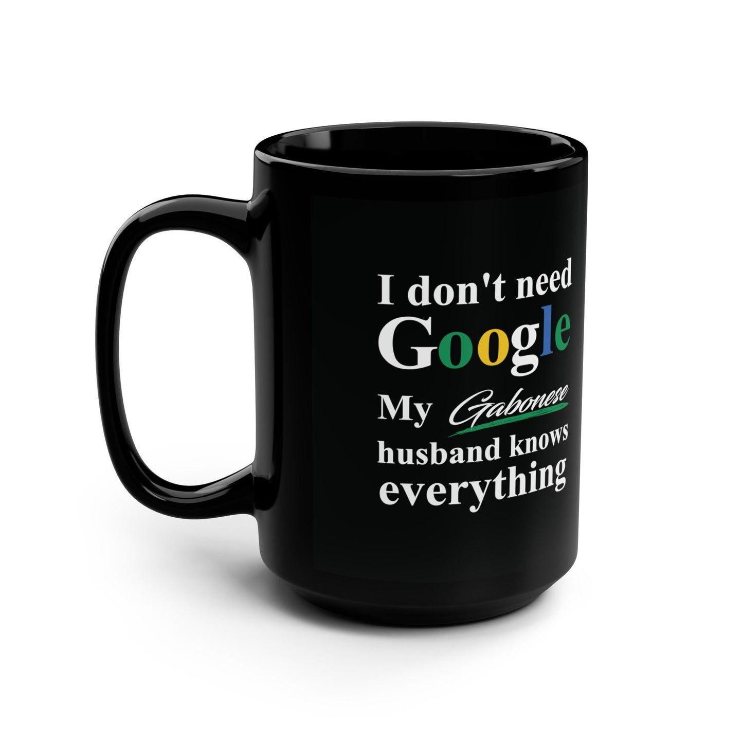 Gabonese Funny Black Mug