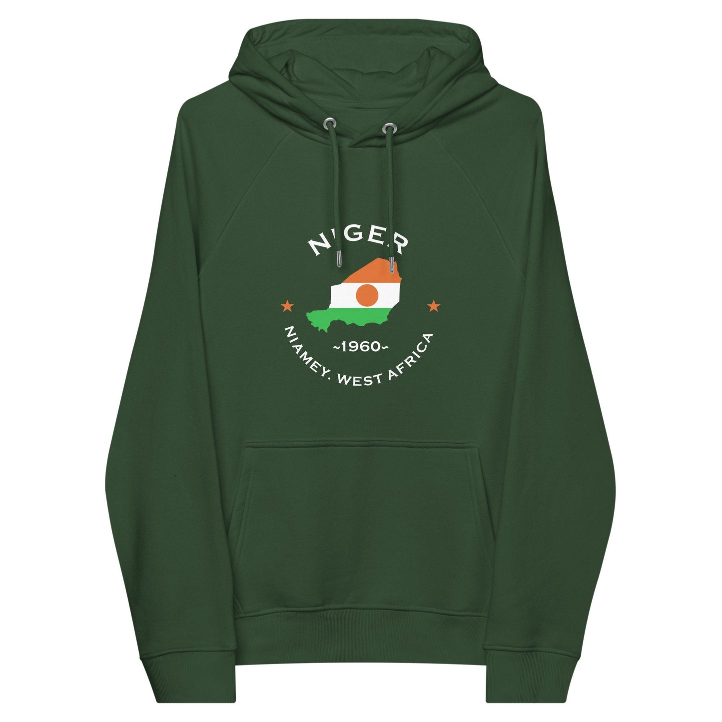 Nigerien Unisex eco raglan hoodie