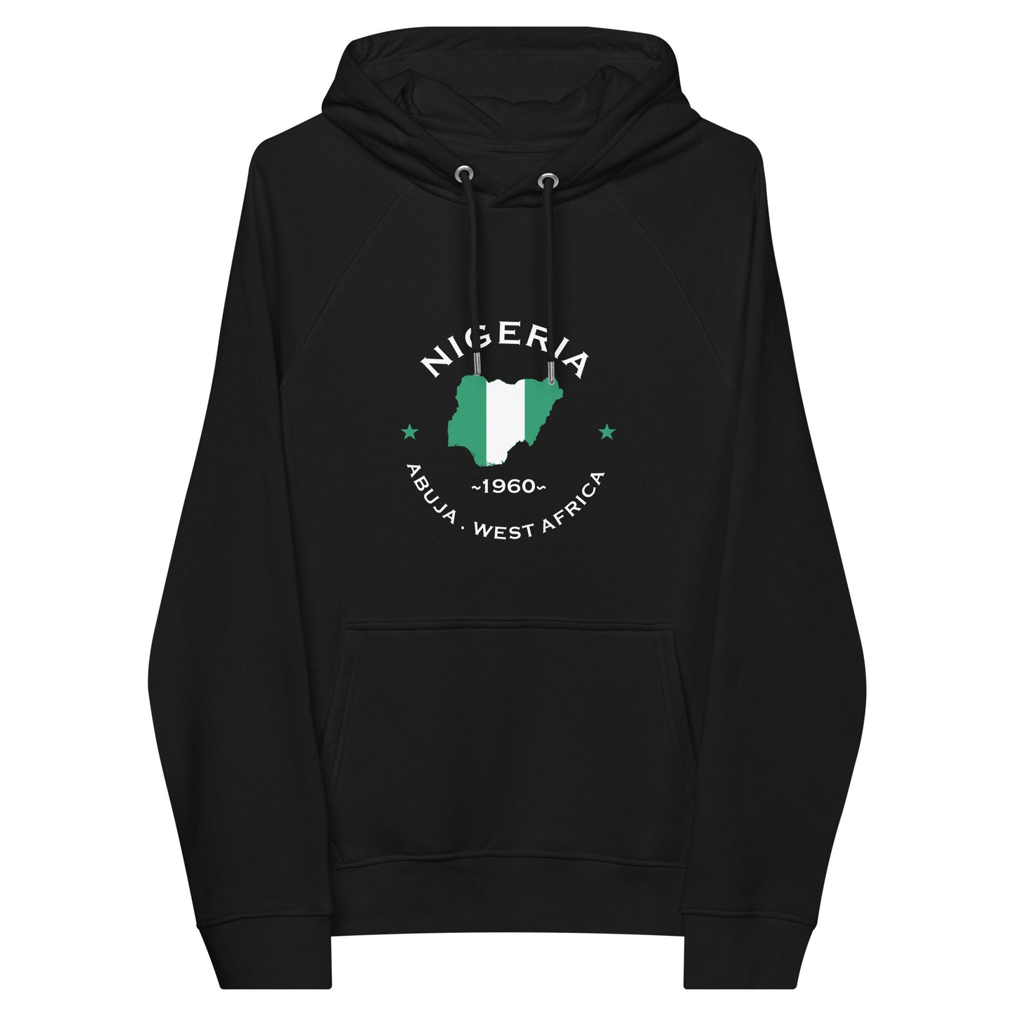 Nigerian Unisex eco raglan hoodie