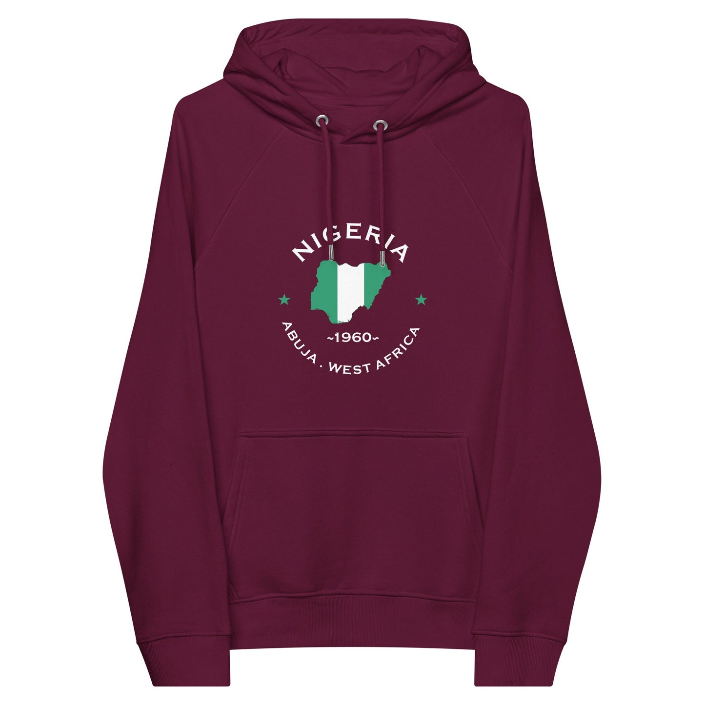 Nigerian Unisex eco raglan hoodie