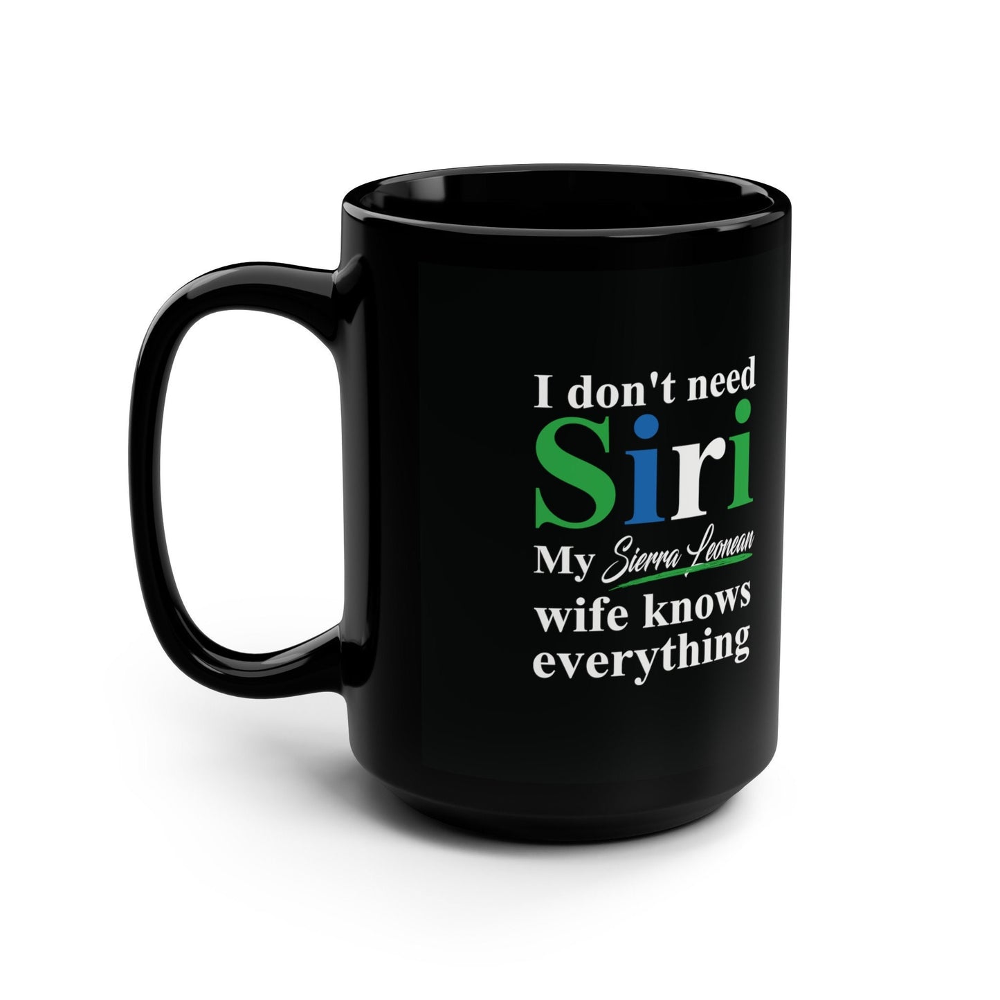 Sierra Leonean Black Mug, 15oz