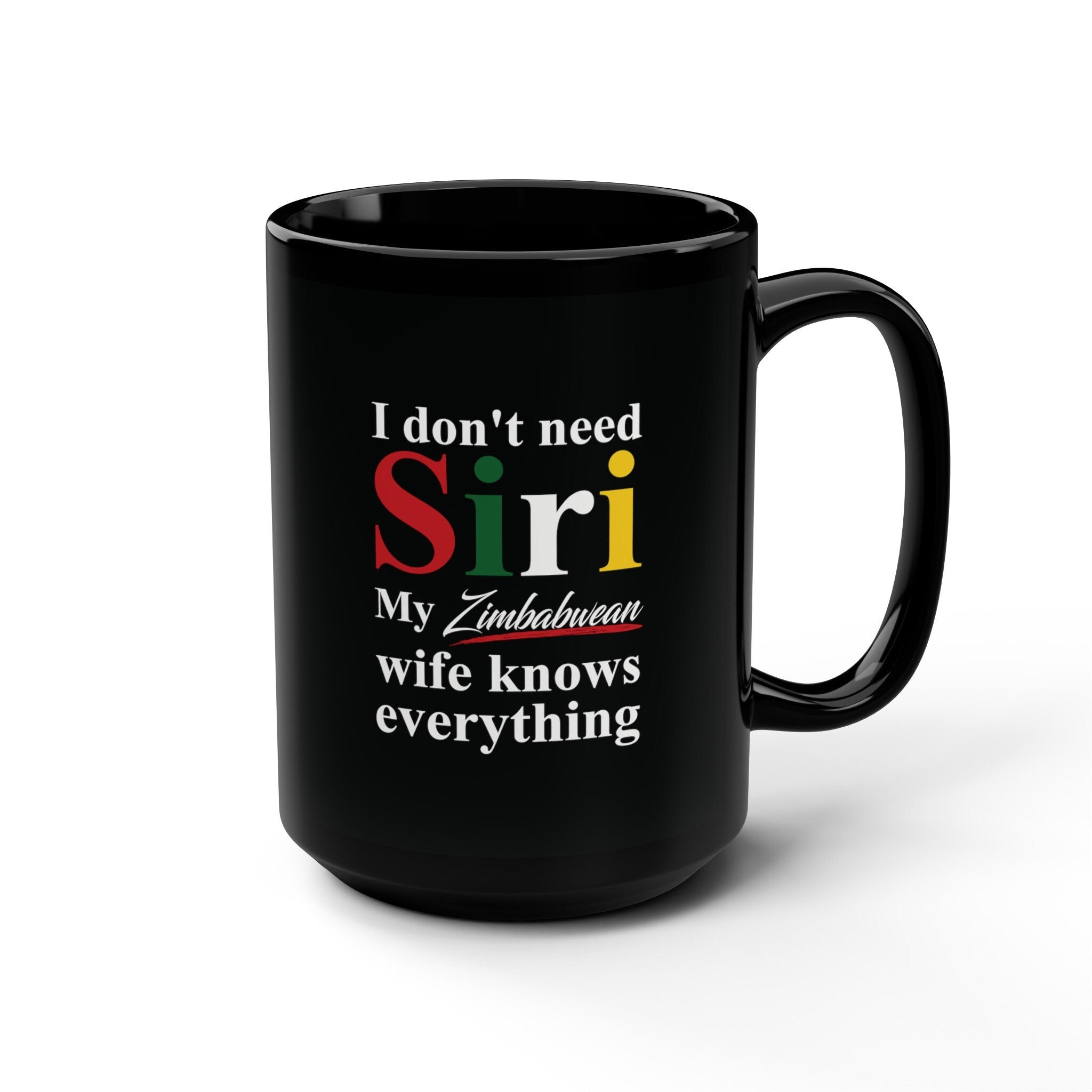 Zimbabwean Inspired Black Mug, 15oz