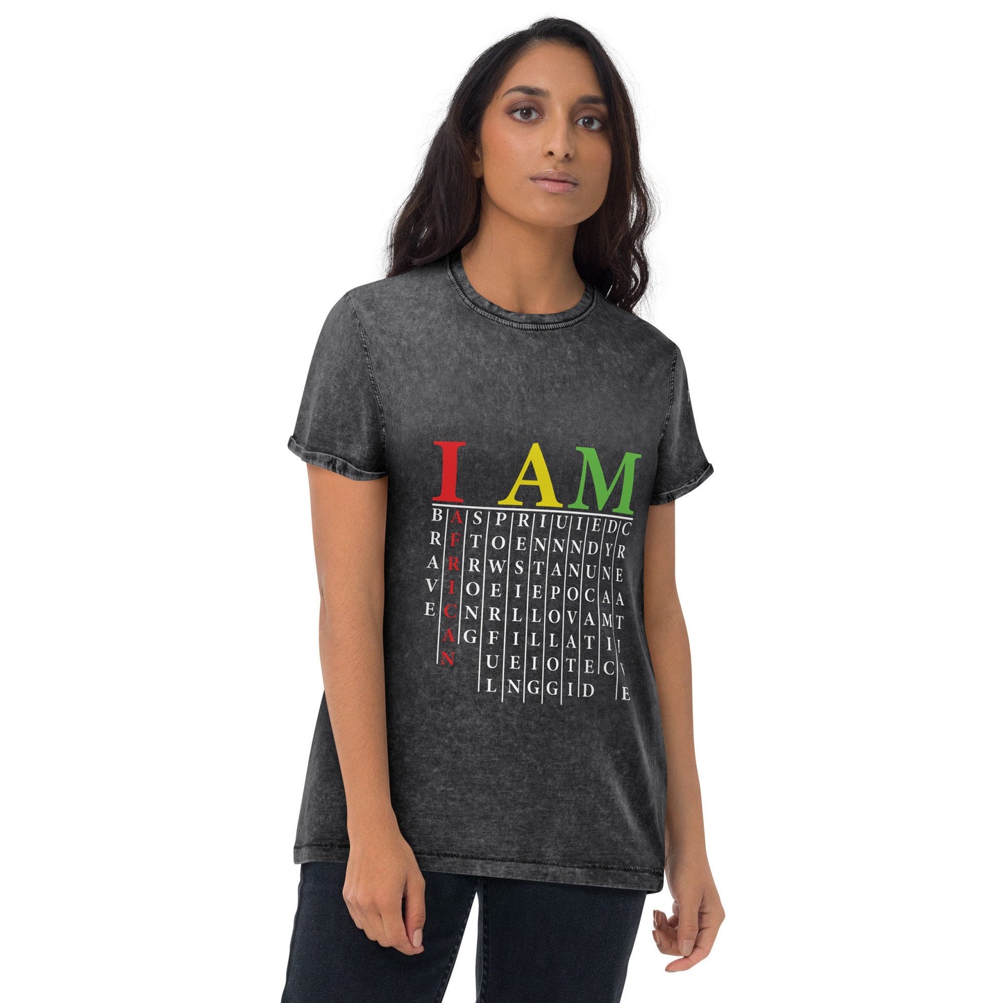 I AM AFRICAN Denim T-Shirt