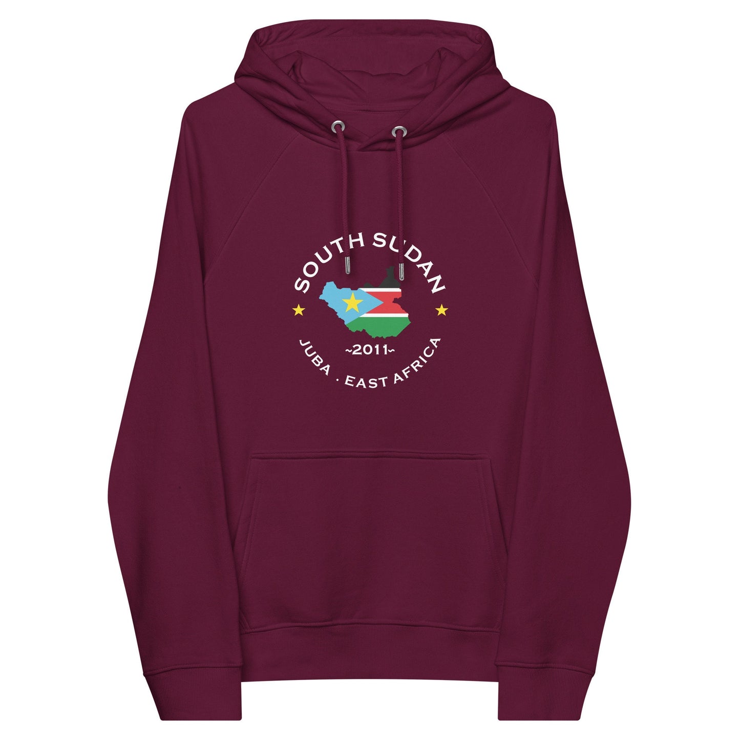 South Sudanese Unisex eco raglan hoodie