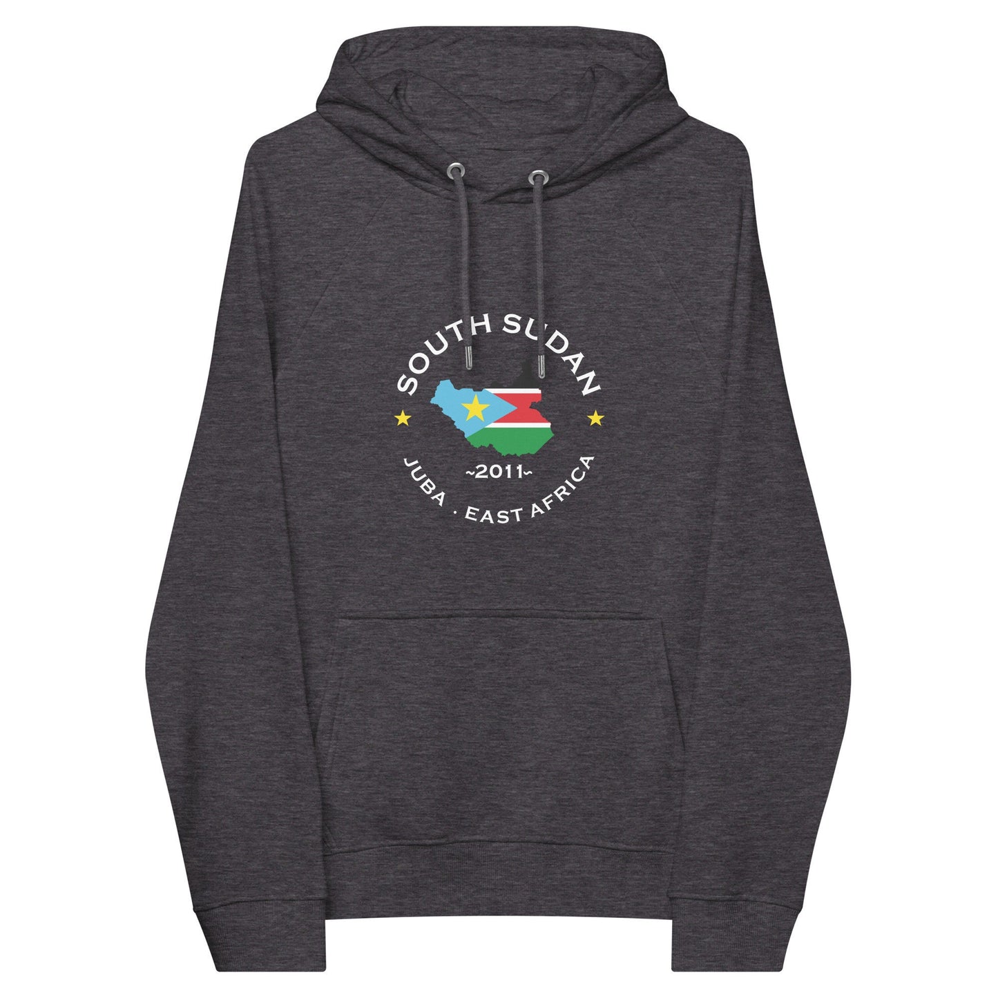 South Sudanese Unisex eco raglan hoodie