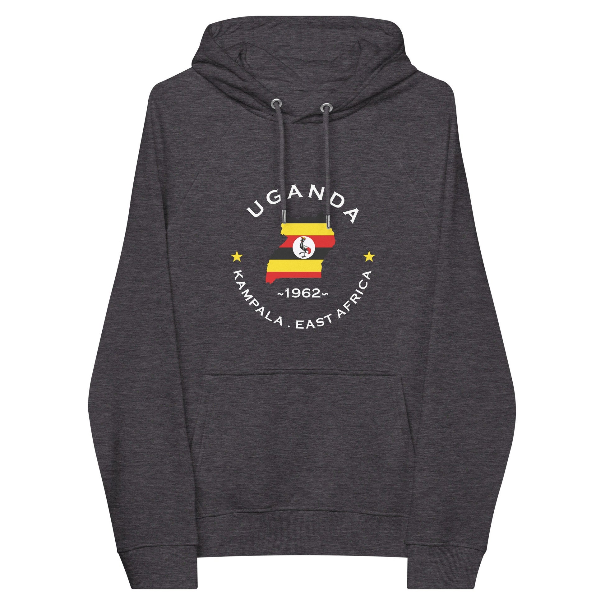 Ugandan Unisex eco raglan hoodie