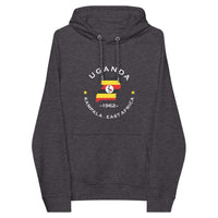 Ugandan Unisex eco raglan hoodie