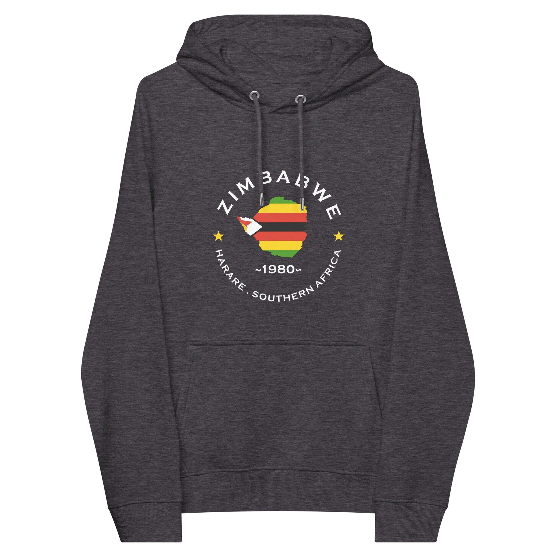 Zimbabwean Unisex eco raglan hoodie