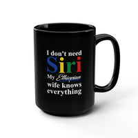 Ethiopian Funny Black Mug, 15oz