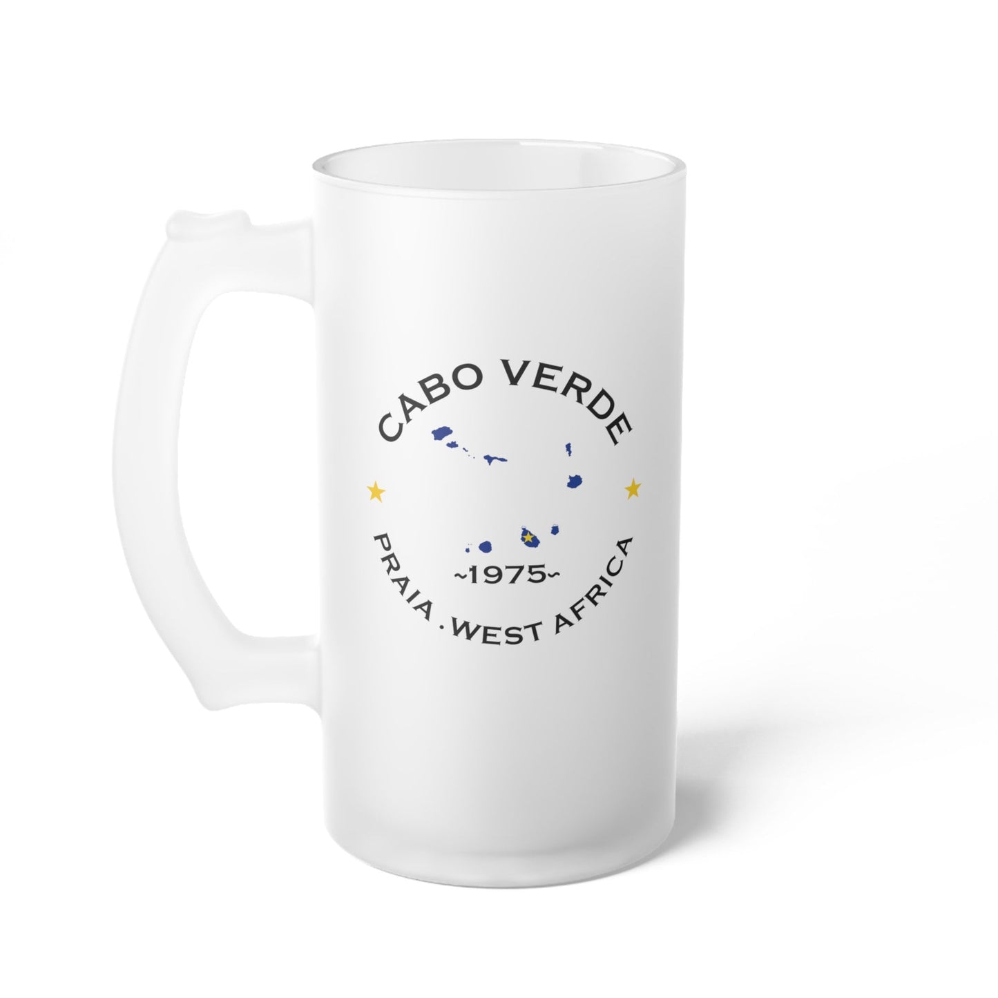 Cabo Verde Frosted Glass Beer Mug