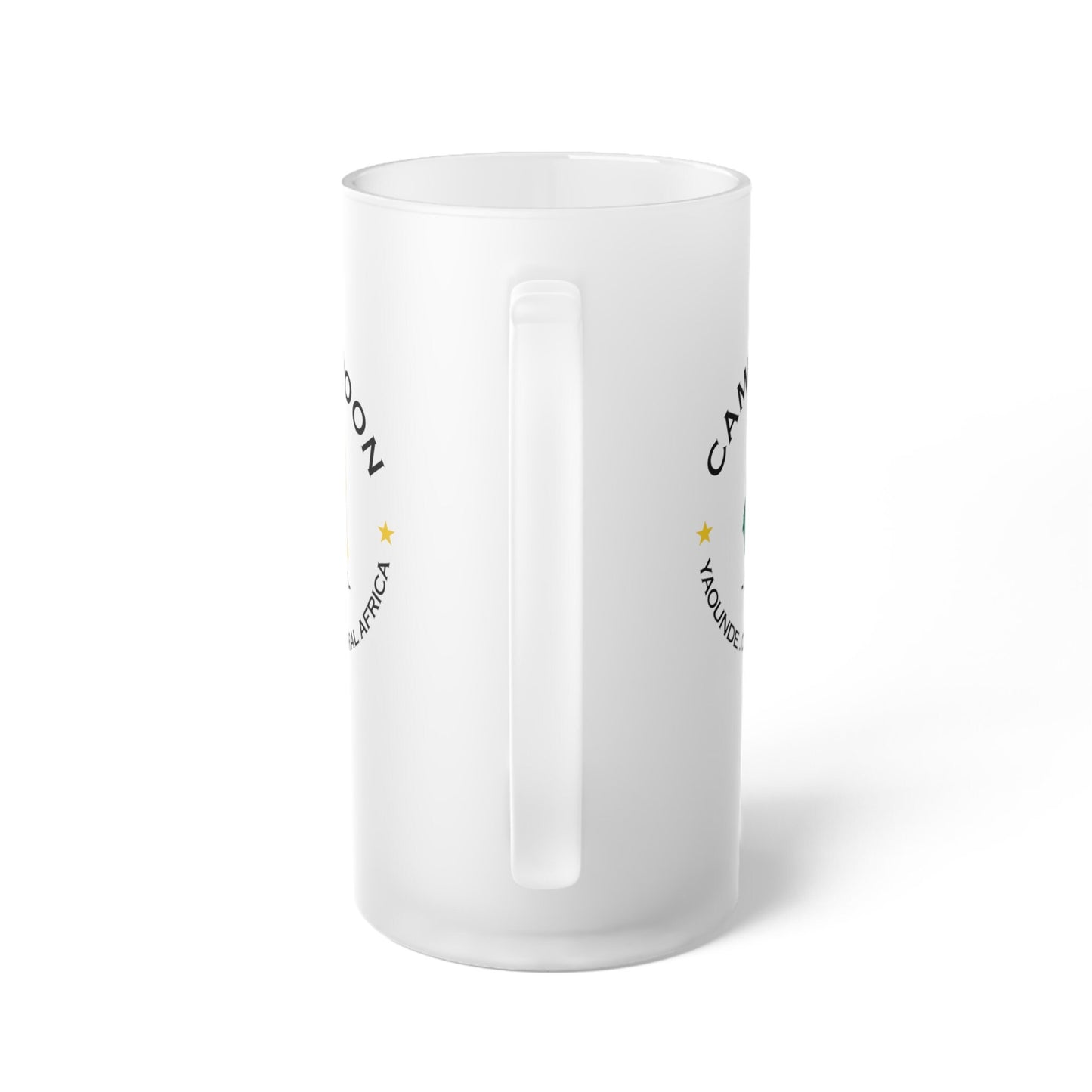 Cameroonian Frosted Glass Beer Mug