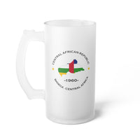 Central African Republic  Frosted Glass Beer Mug