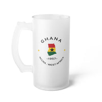 Ghanaian Frosted Glass Beer Mug