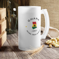 Ghanaian Frosted Glass Beer Mug