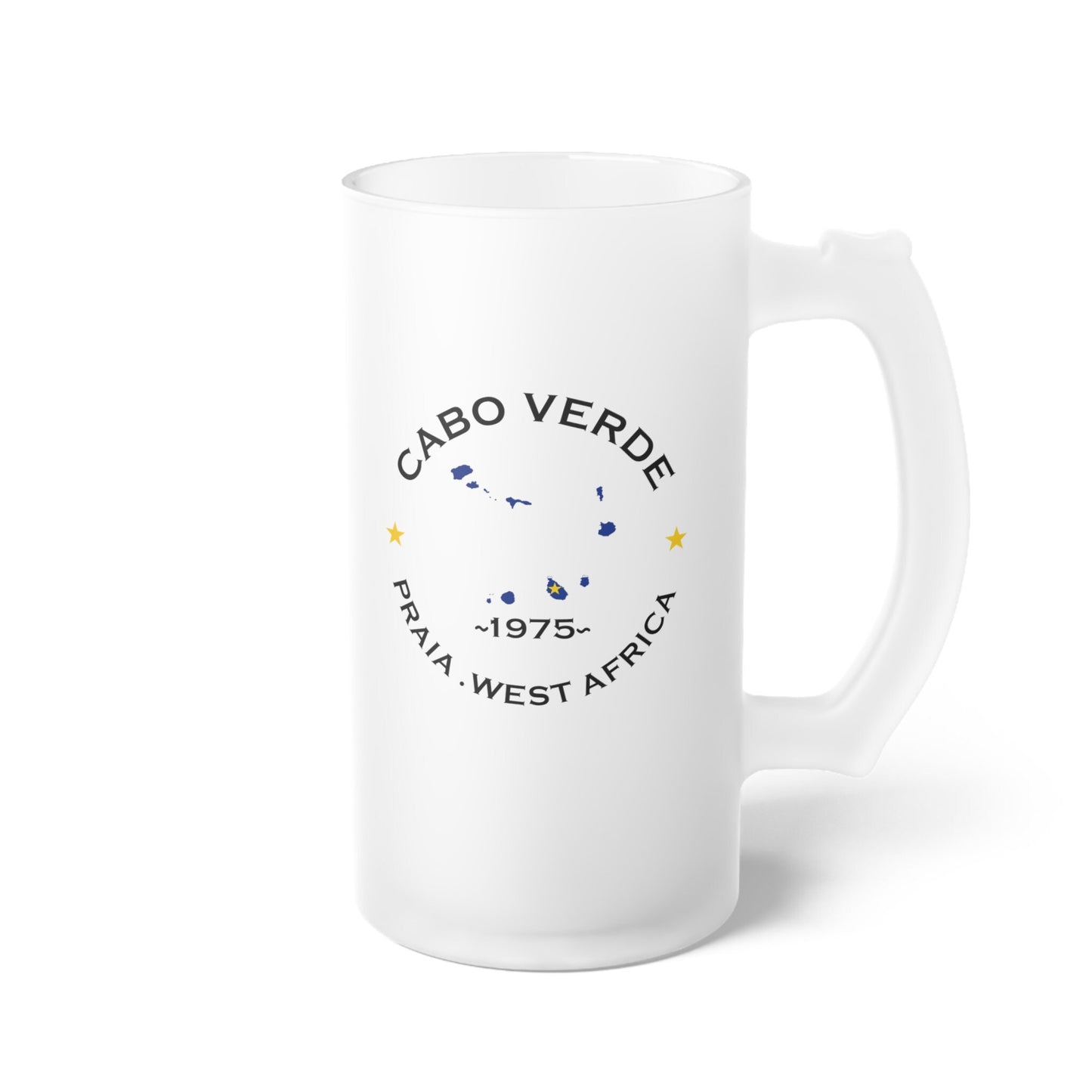 Cabo Verde Frosted Glass Beer Mug