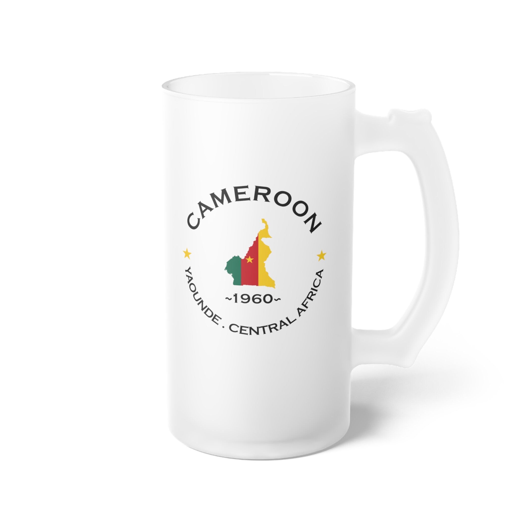 Cameroonian Frosted Glass Beer Mug