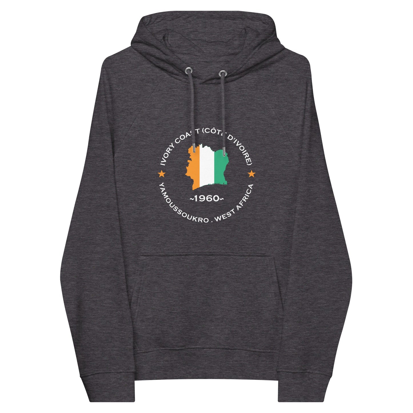 Ivorian Unisex eco raglan hoodie