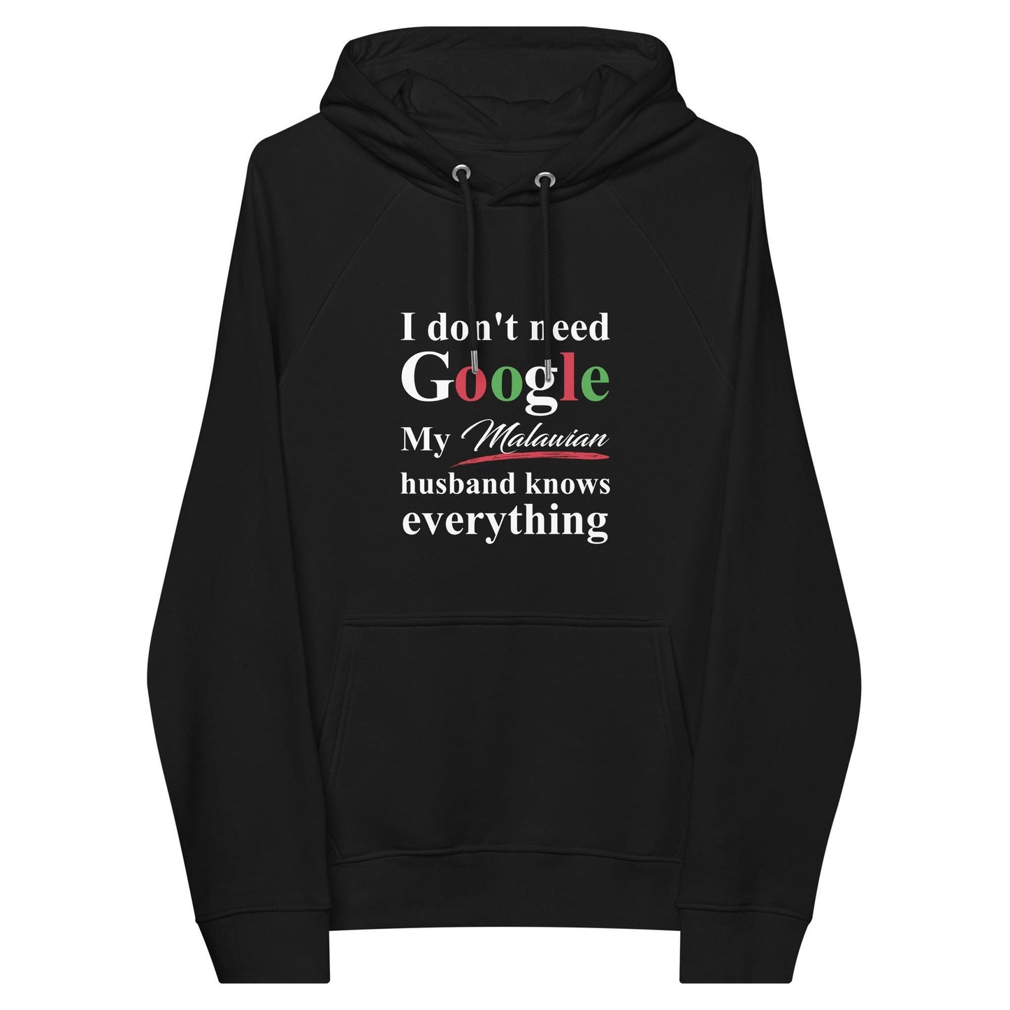 Malawian Funny Husband eco raglan hoodie