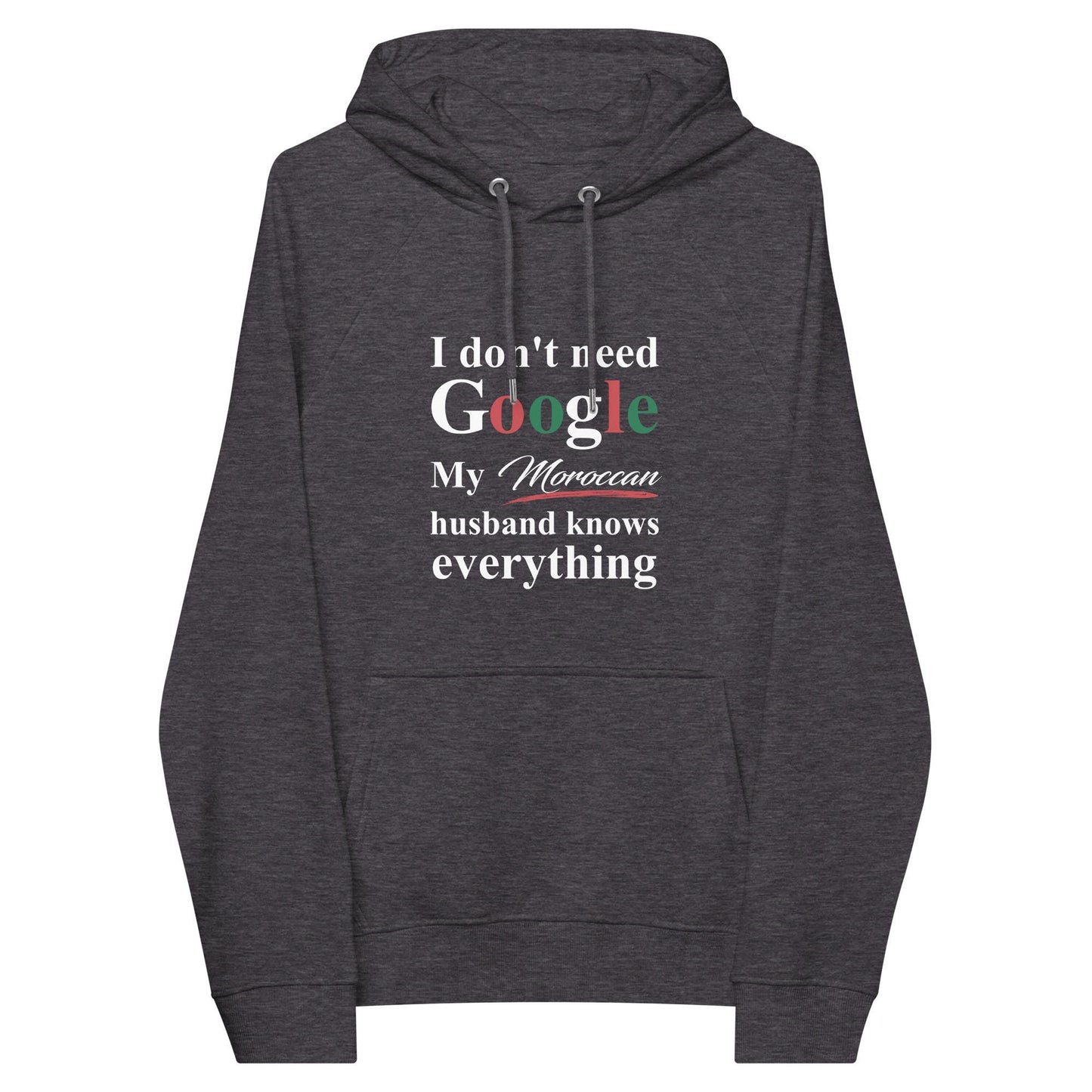 Moroccan Funny Husband eco raglan hoodie