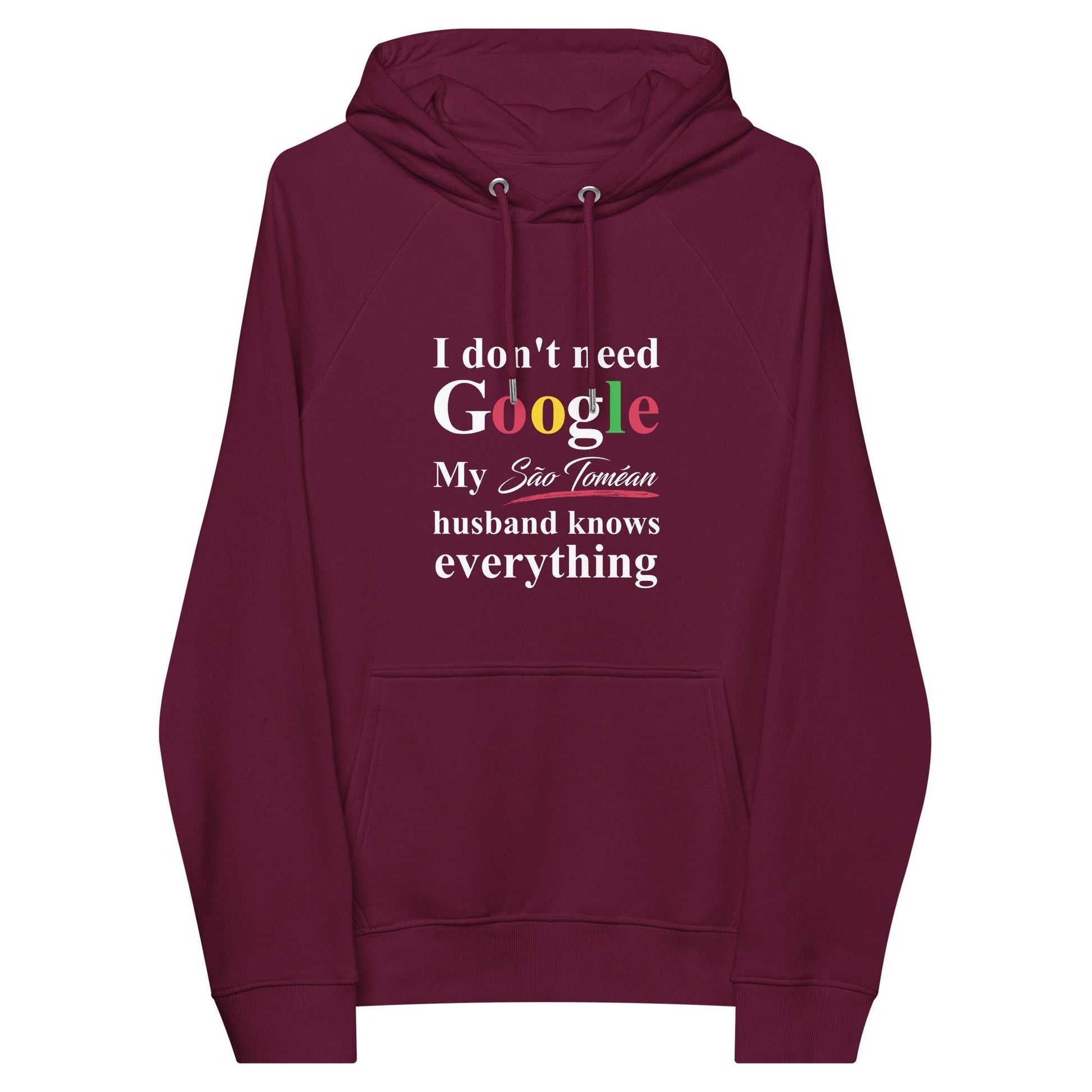 São Tomé and Príncipe Funny Husband eco raglan hoodie