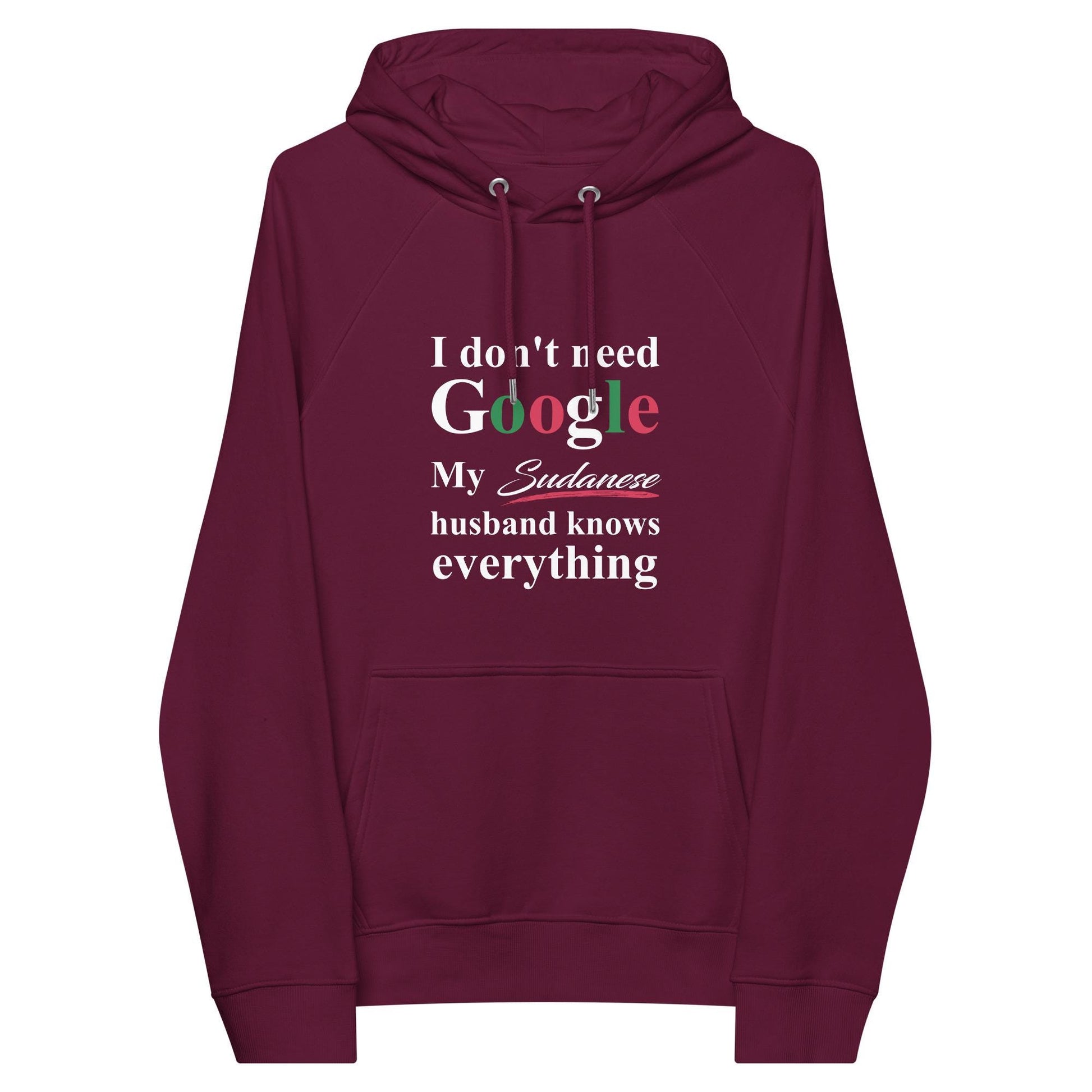 Sudanese Funny Husband eco raglan hoodie