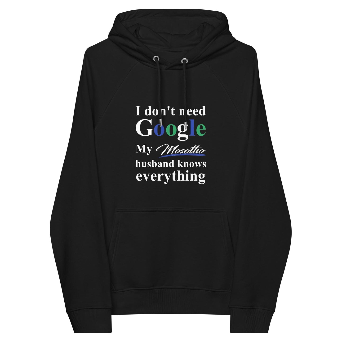 Lesotho Funny Husband eco raglan hoodie