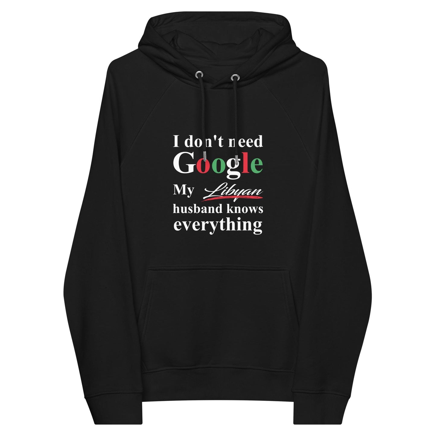 Libyan Funny Husband eco raglan hoodie